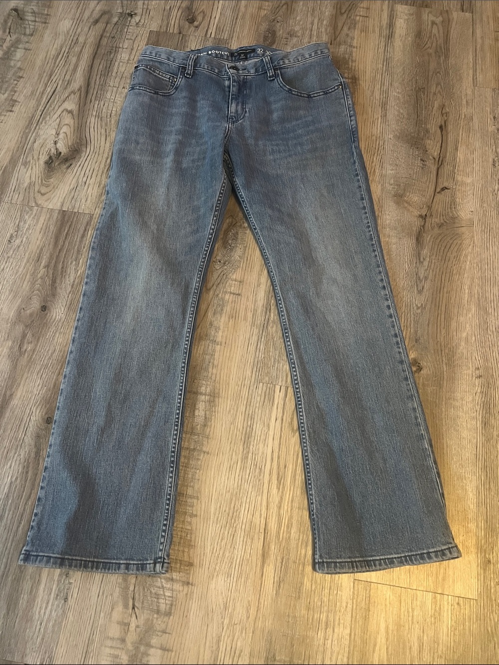 INC International Concepts Men's Faded Blue Bootcut Jeans